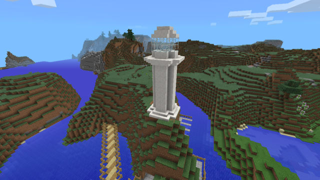マインクラフトpe 日記 Part9崖の上の灯台 Minecraftpeに関係する